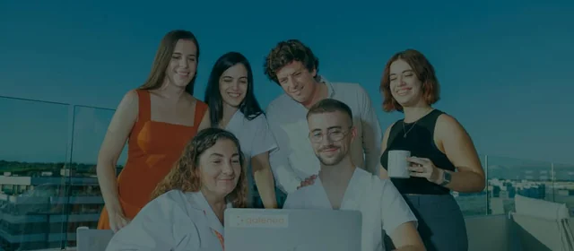 Background of the About page for Galeneo with a team of professionals committed to patients’ health and comfort.